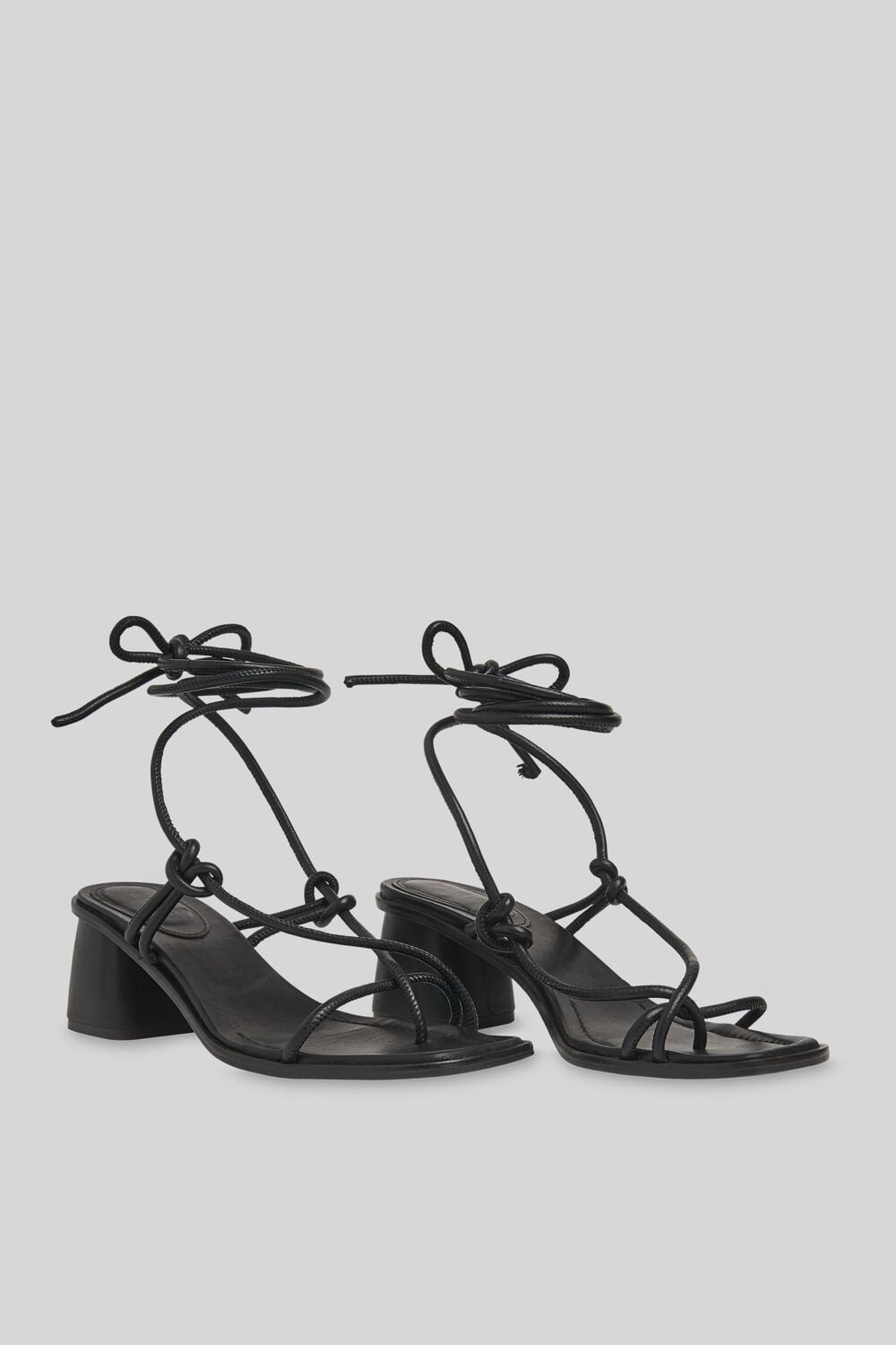 Roman Tie Leg Sandal Black