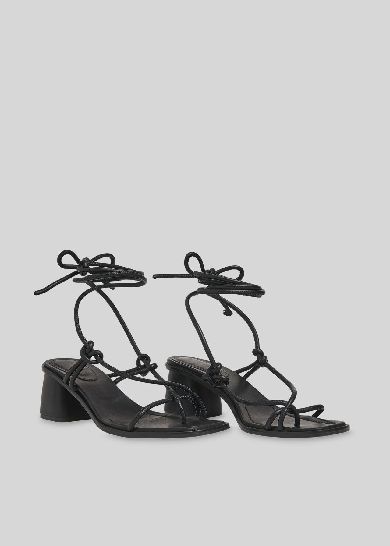 Roman Tie Leg Sandal Black