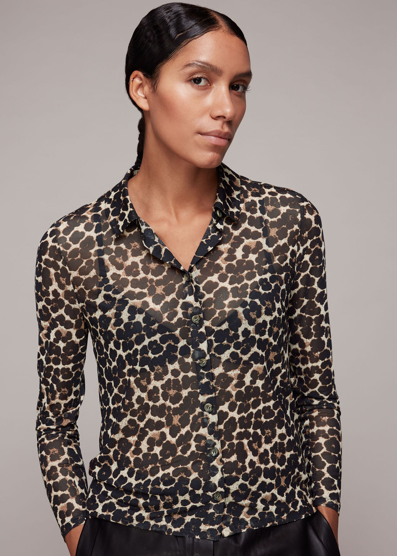 Smudge Animal Mesh Shirt