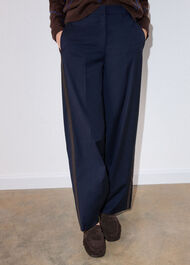 Petite Side Stripe Straight Trouser