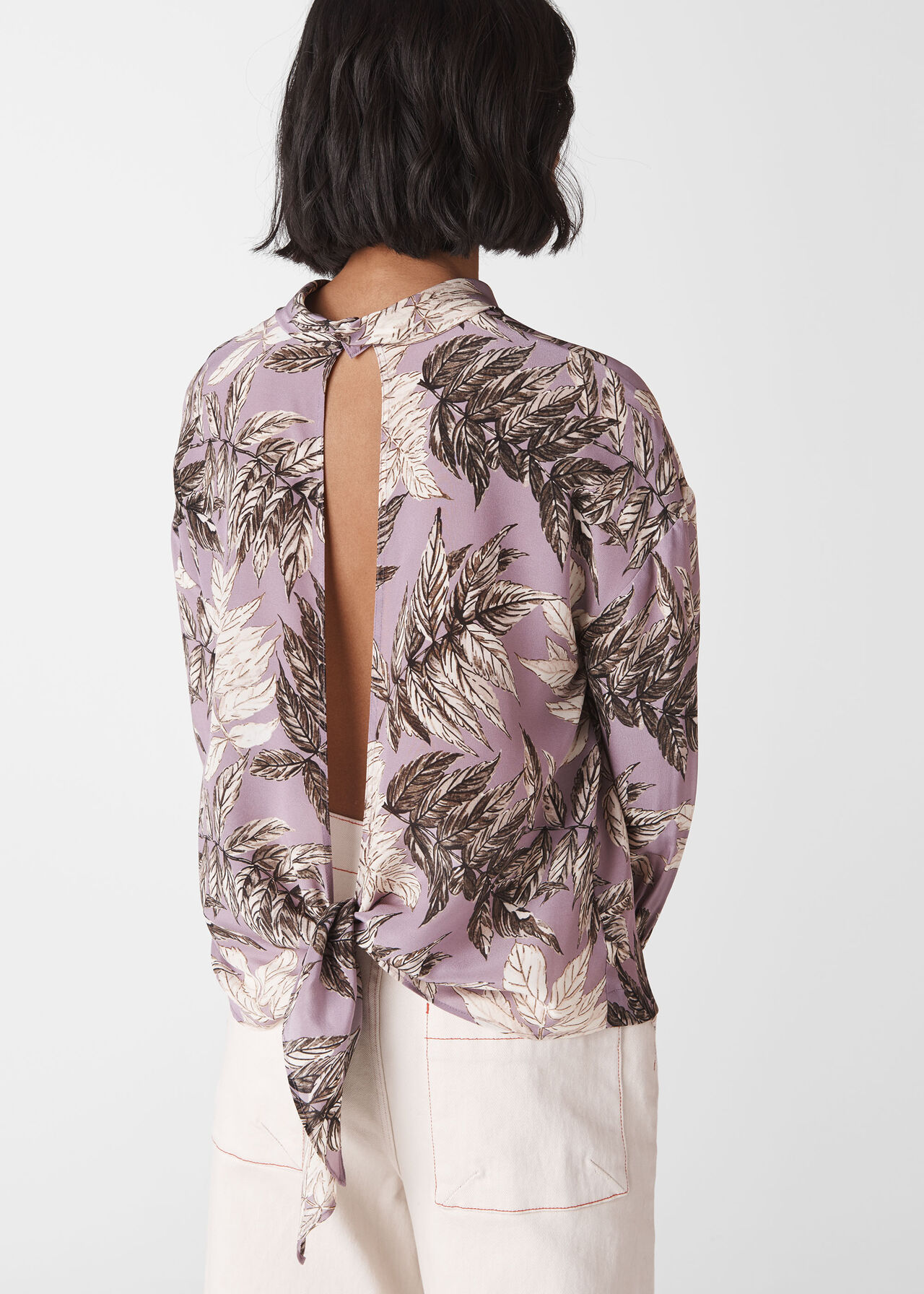 Arabella Print Silk Top