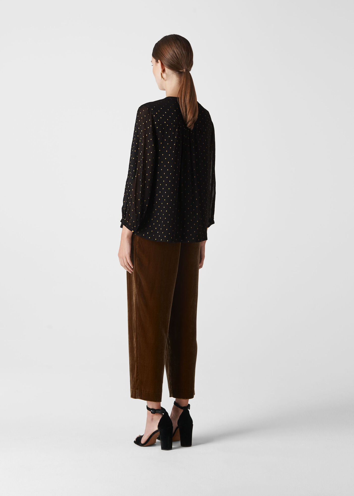 Gold/Multi Gianni Gold Dobby Blouse WHISTLES