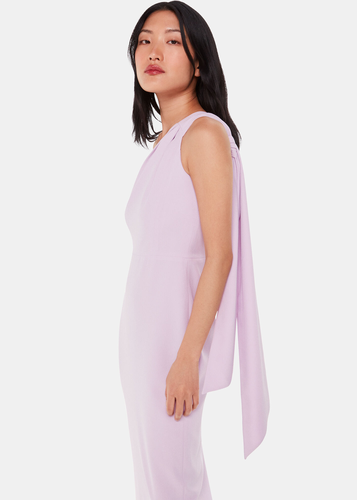 Lilac Bethan One Shoulder Maxi Dress WHISTLES