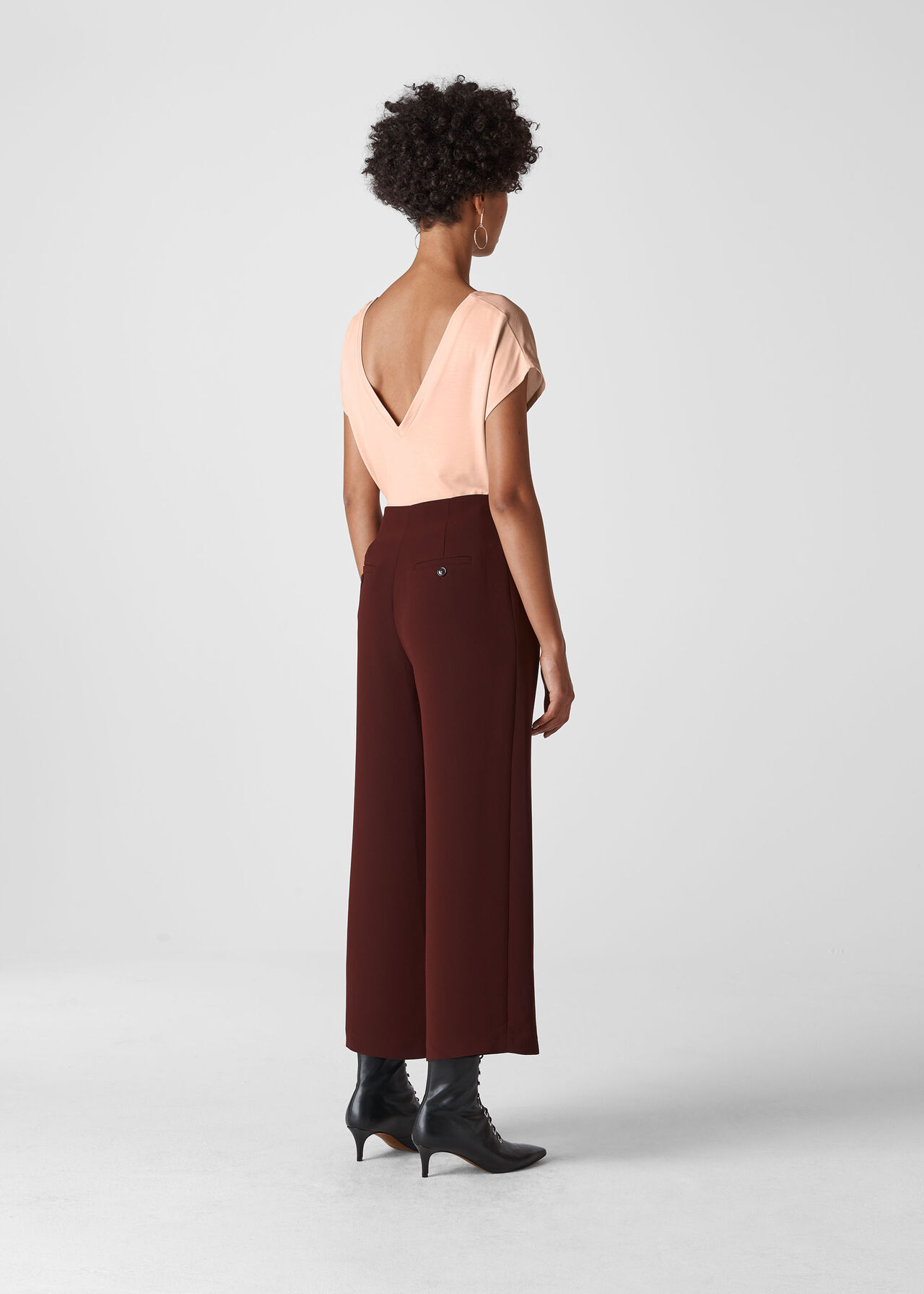 V Neck Silk Front Top