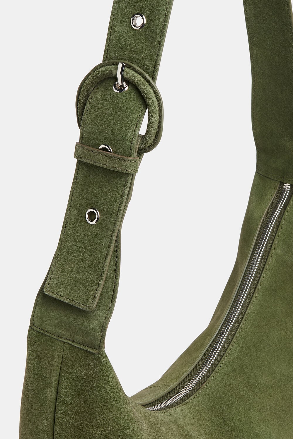 Sia Suede Curved Crossbody Bag