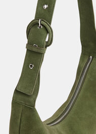 Sia Suede Curved Crossbody Bag