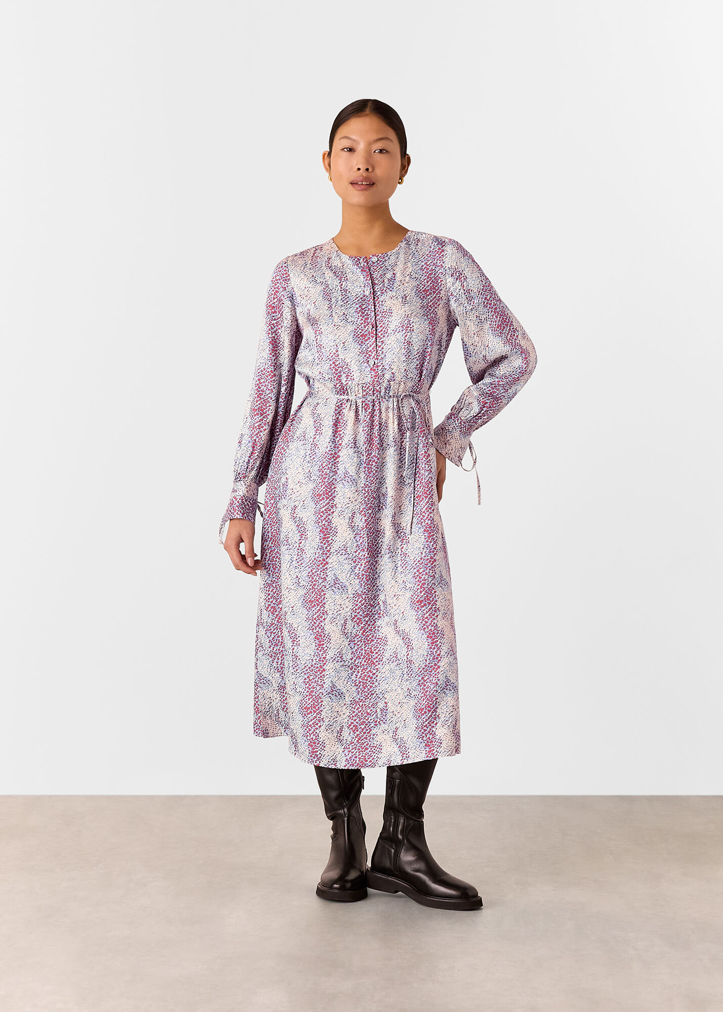 Sale topshop snake print midi dress Factory Sale Multicolour Mottled Snake  Print Midi Dress WHISTLES Whistles