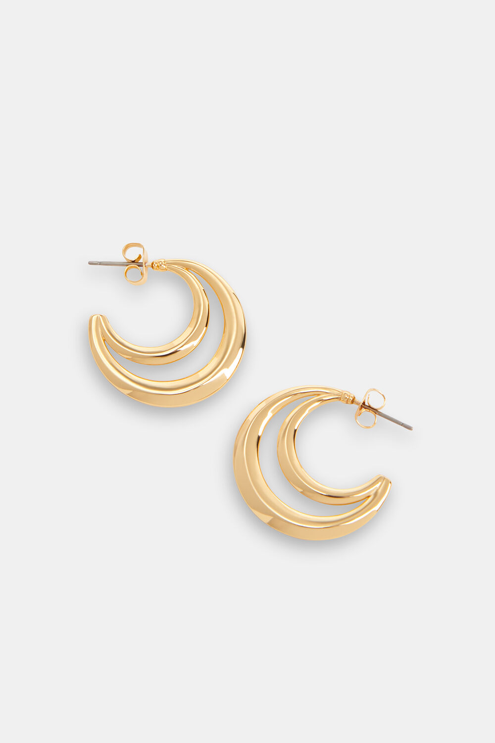 Gold Outline Hoop Earring