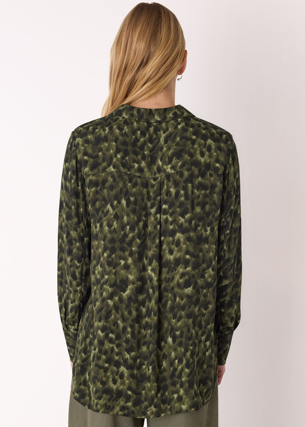 Animal Print Collared Shirt