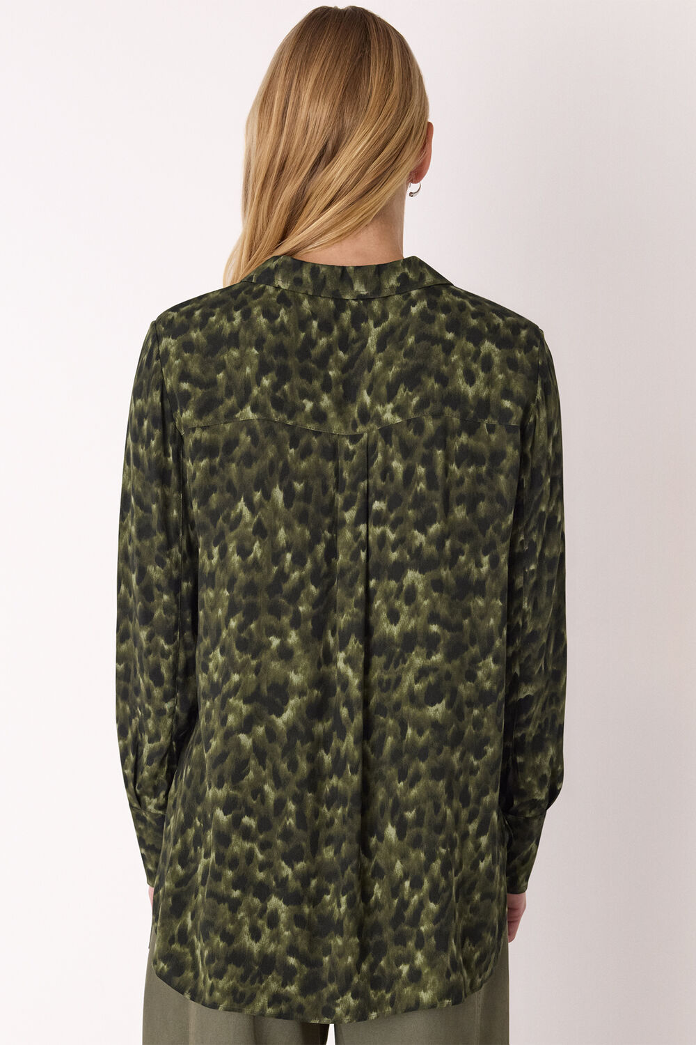 Animal Print Collared Shirt