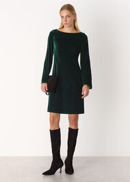 Velvet Flare Sleeve Dress
