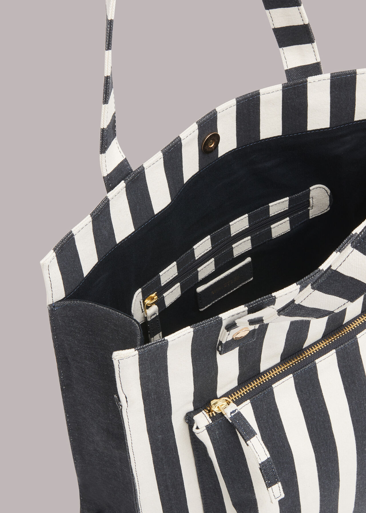 Sena Striped Canvas Tote
