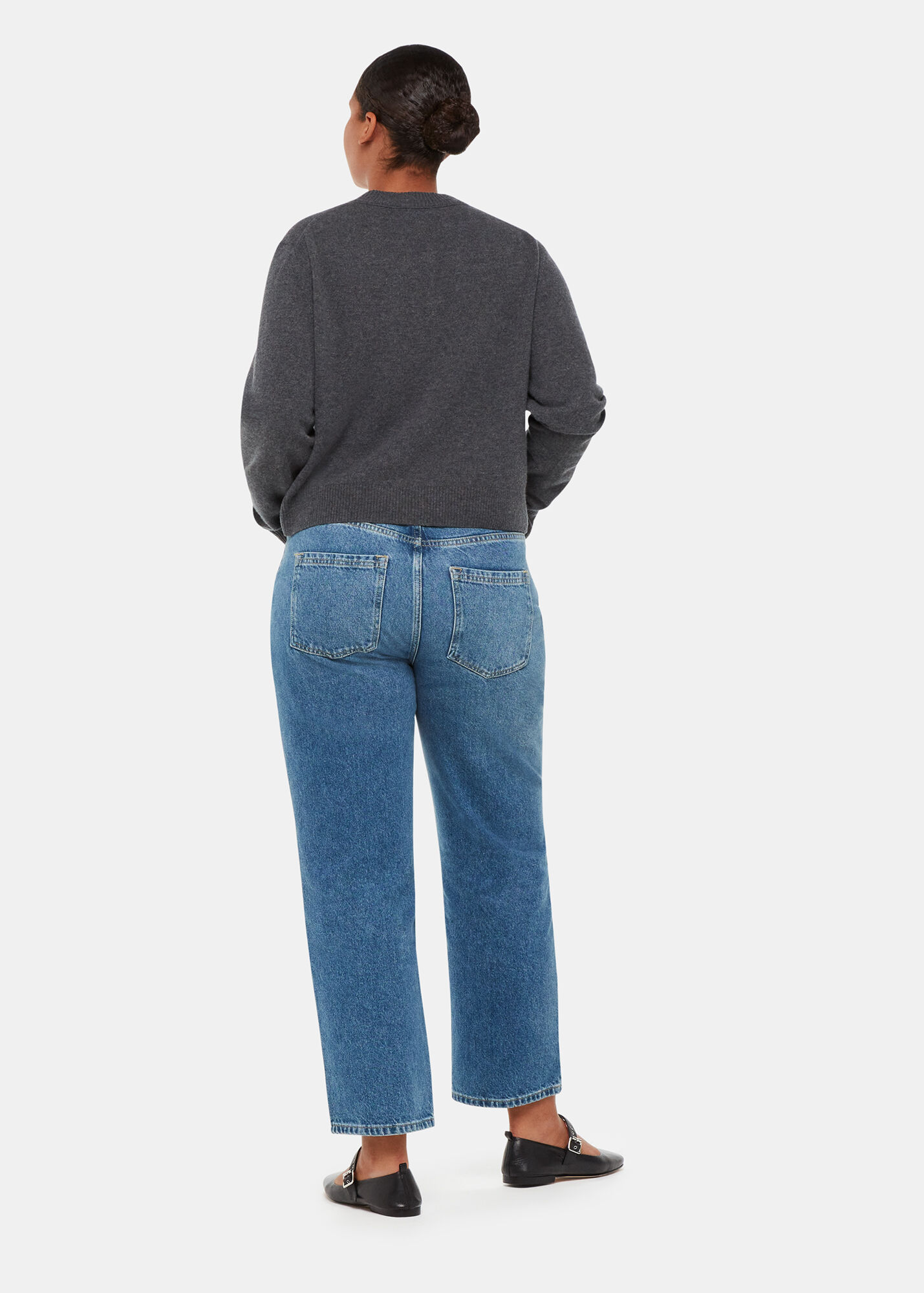 Denim Straight Leg Full Length Jean WHISTLES