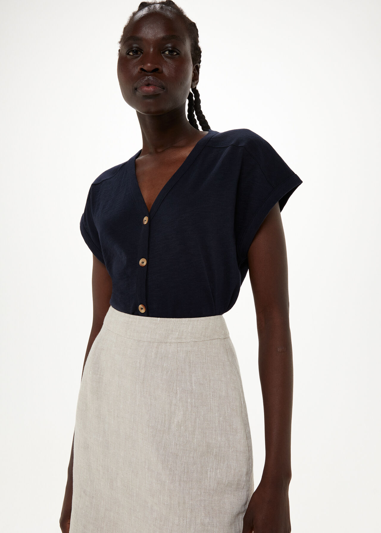 Aubrie Button Through Top