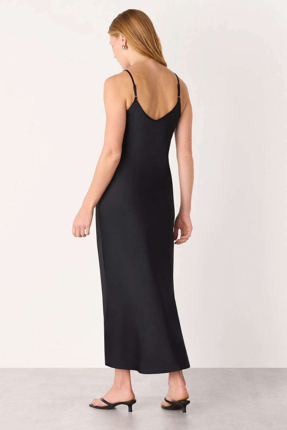2 In 1 Satin Midi Dress