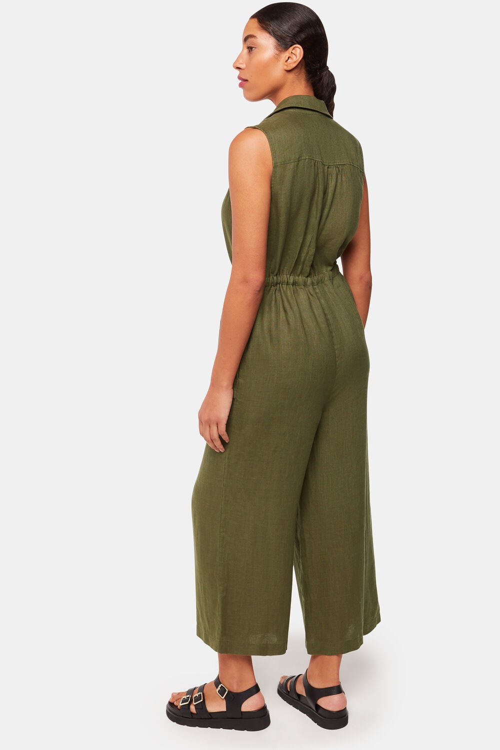 Bella Linen Wrap Jumpsuit