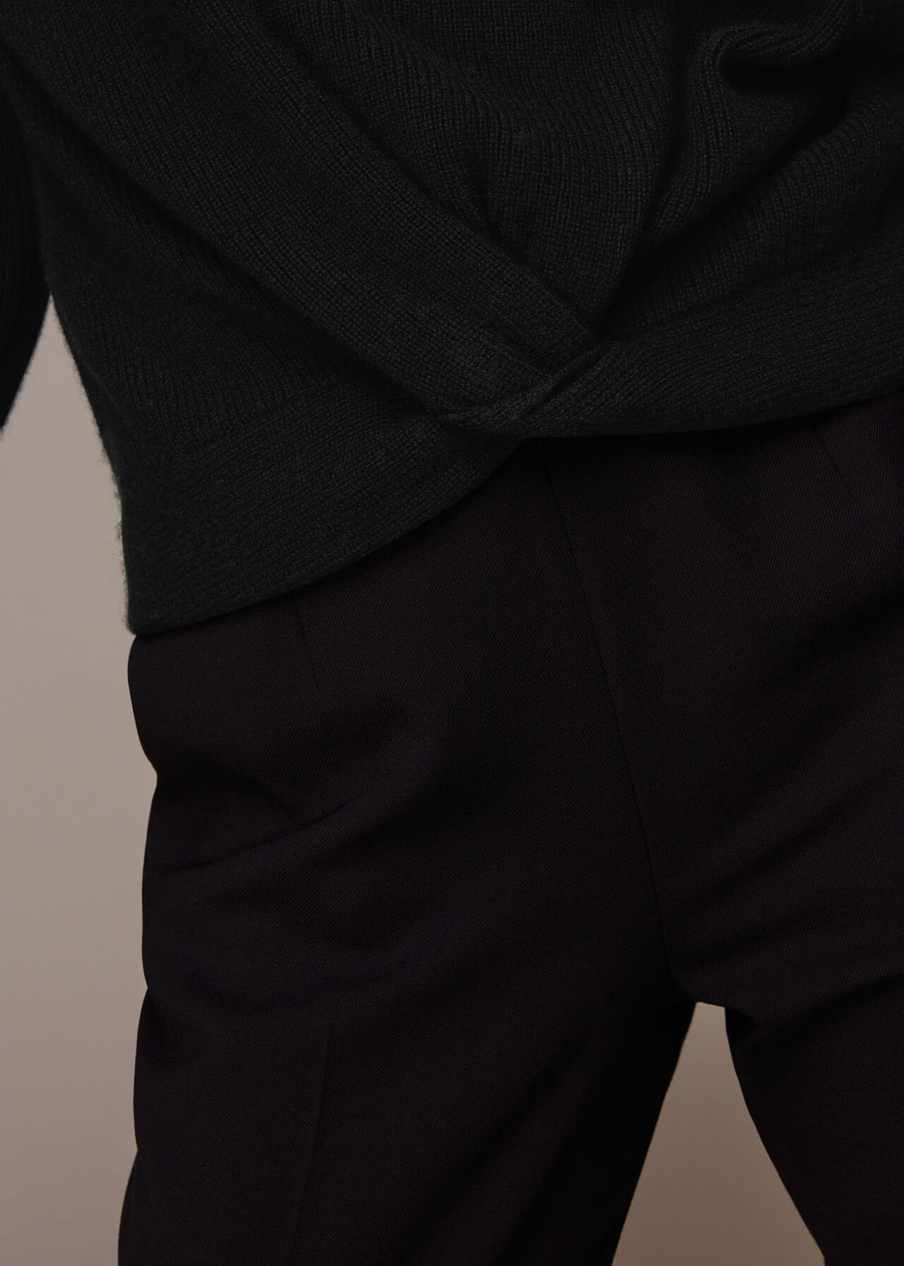 Twist Front Wool Cashmere Knit