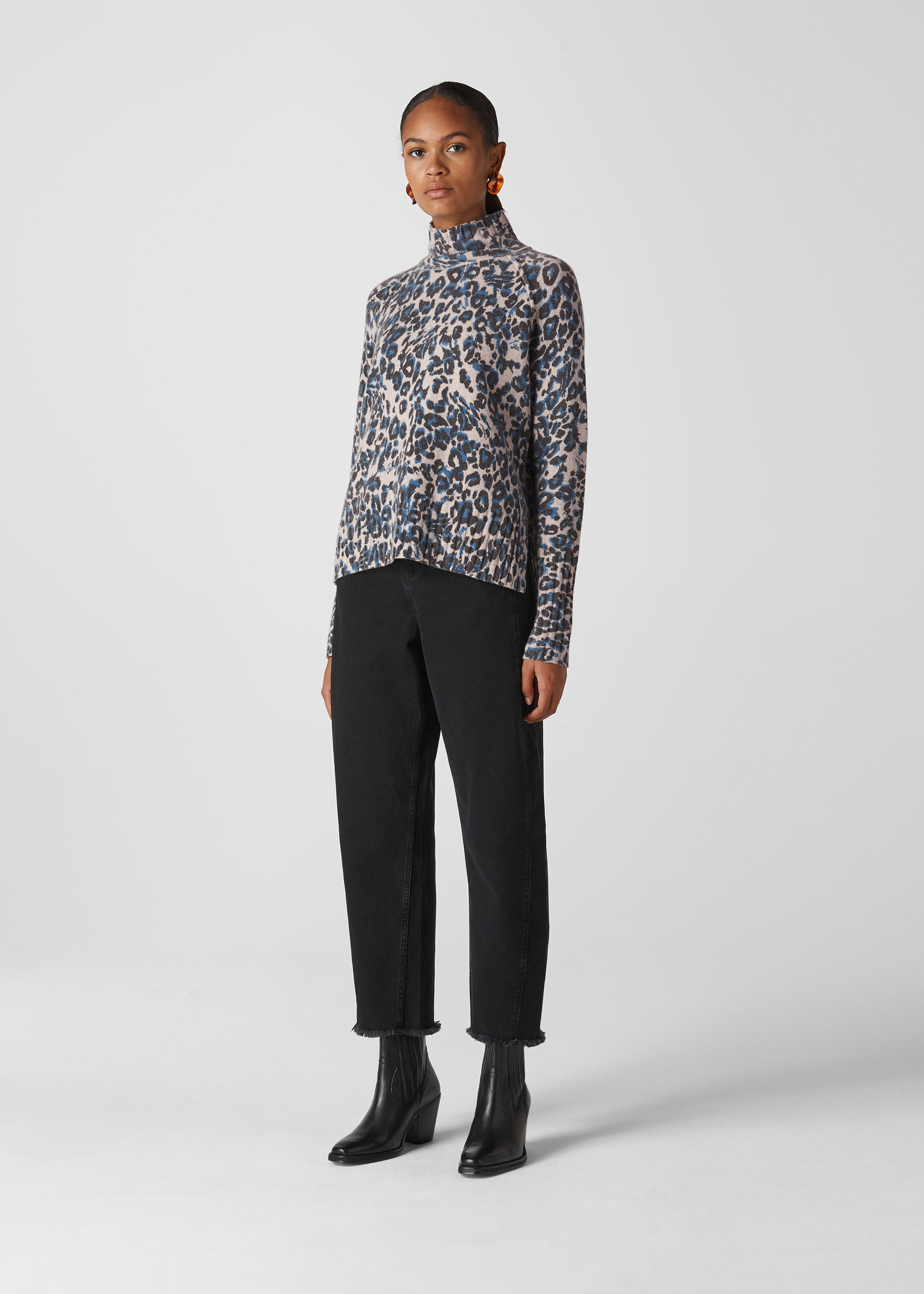 Whistles jungle cat dress top