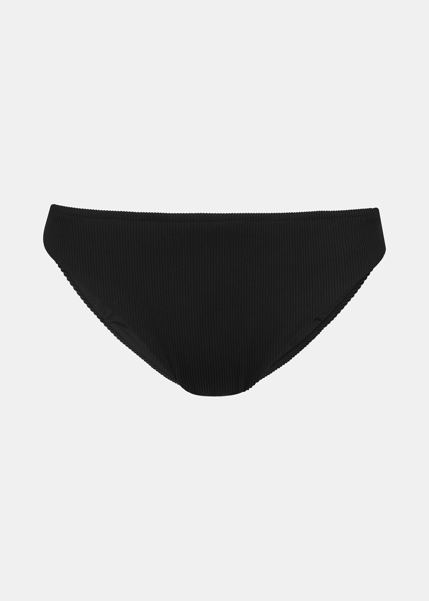 Black ribbed bikini bottom sales
