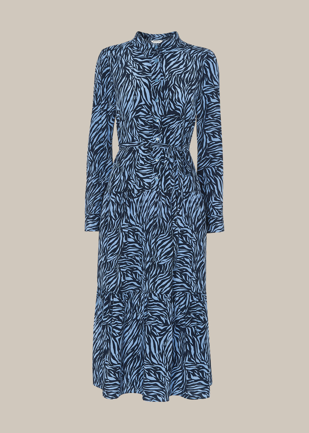 Zebra Print Shirt Dress