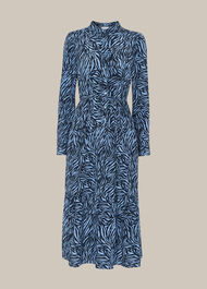 Zebra Print Shirt Dress
