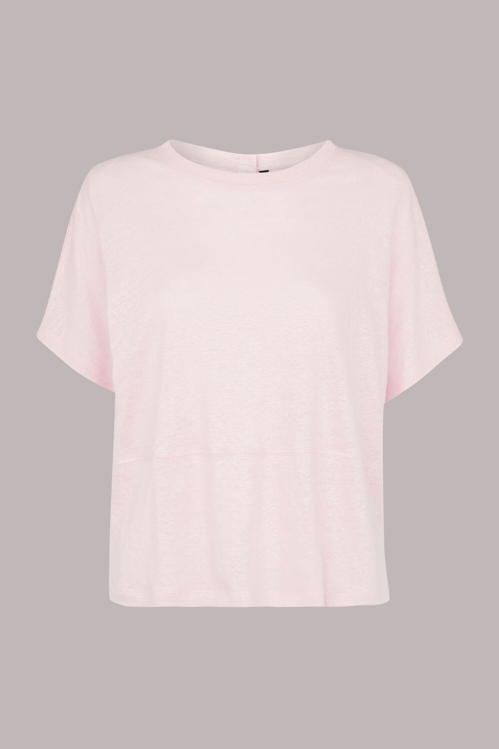 Button Back Linen Tee