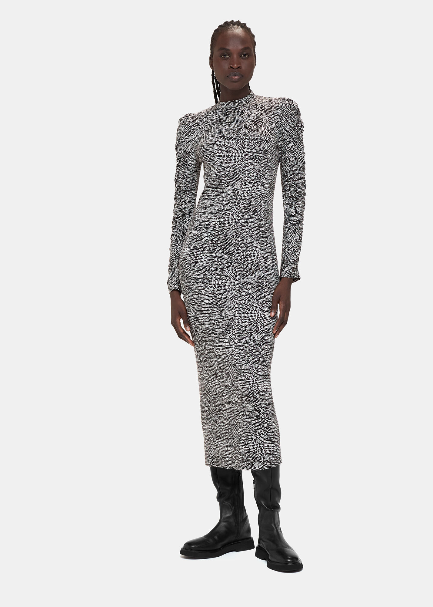 Black and white jersey dress new arrivals