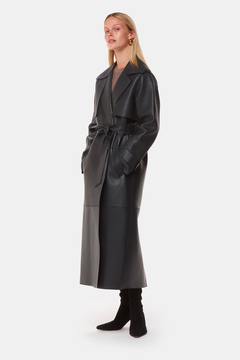 Faye Clean Bonded Trench Coat