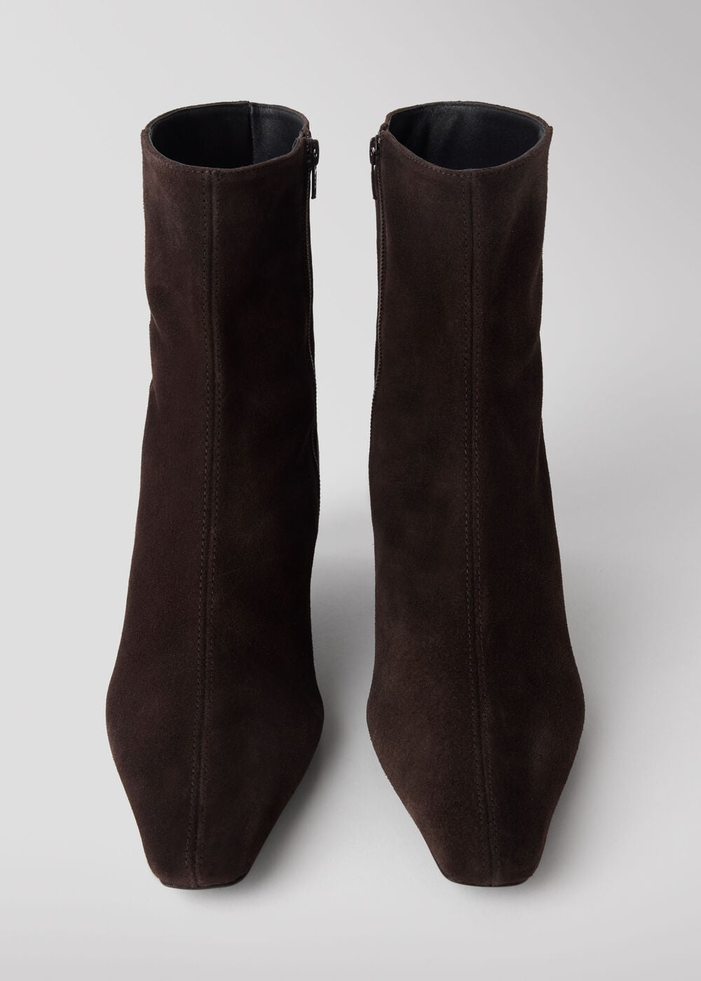 Kitten Heel Suede Ankle Boot