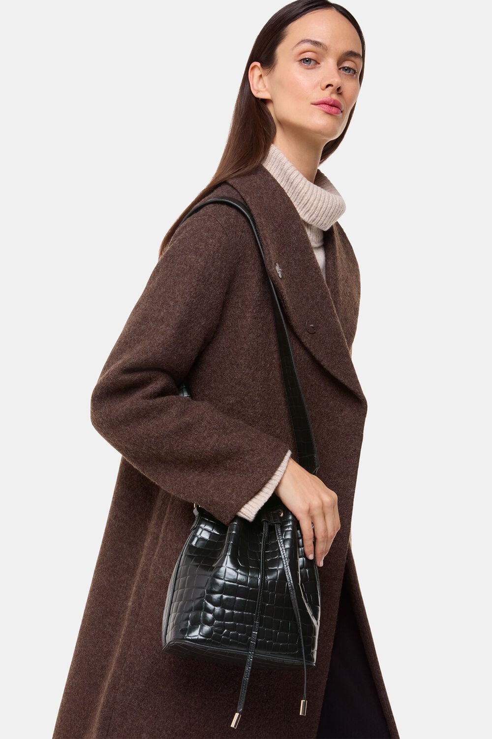Giulia Croc Bucket Bag