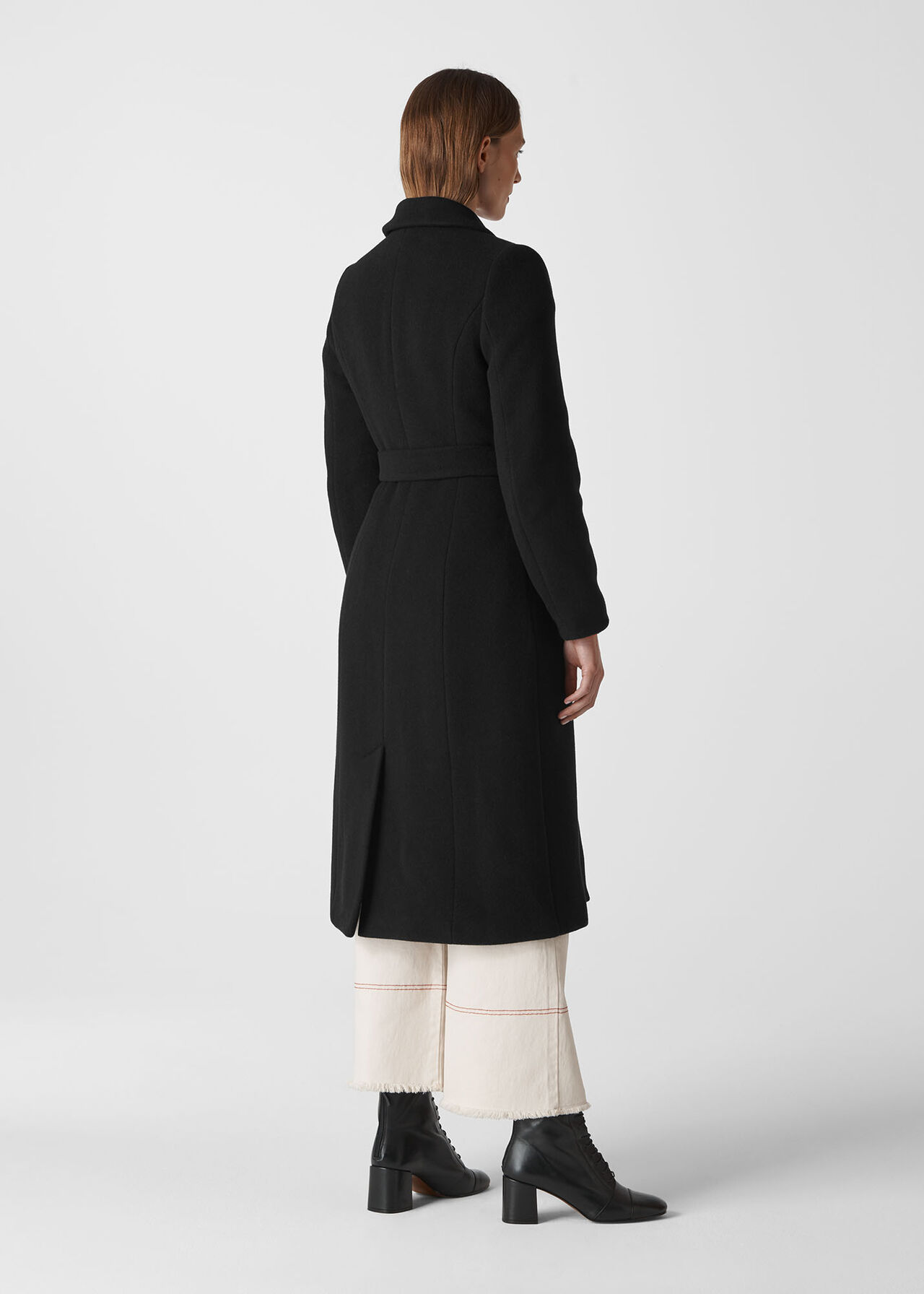 Black Penelope Belted Coat WHISTLES