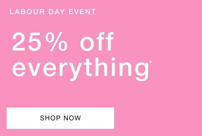 Whistles 25% off everything promotion