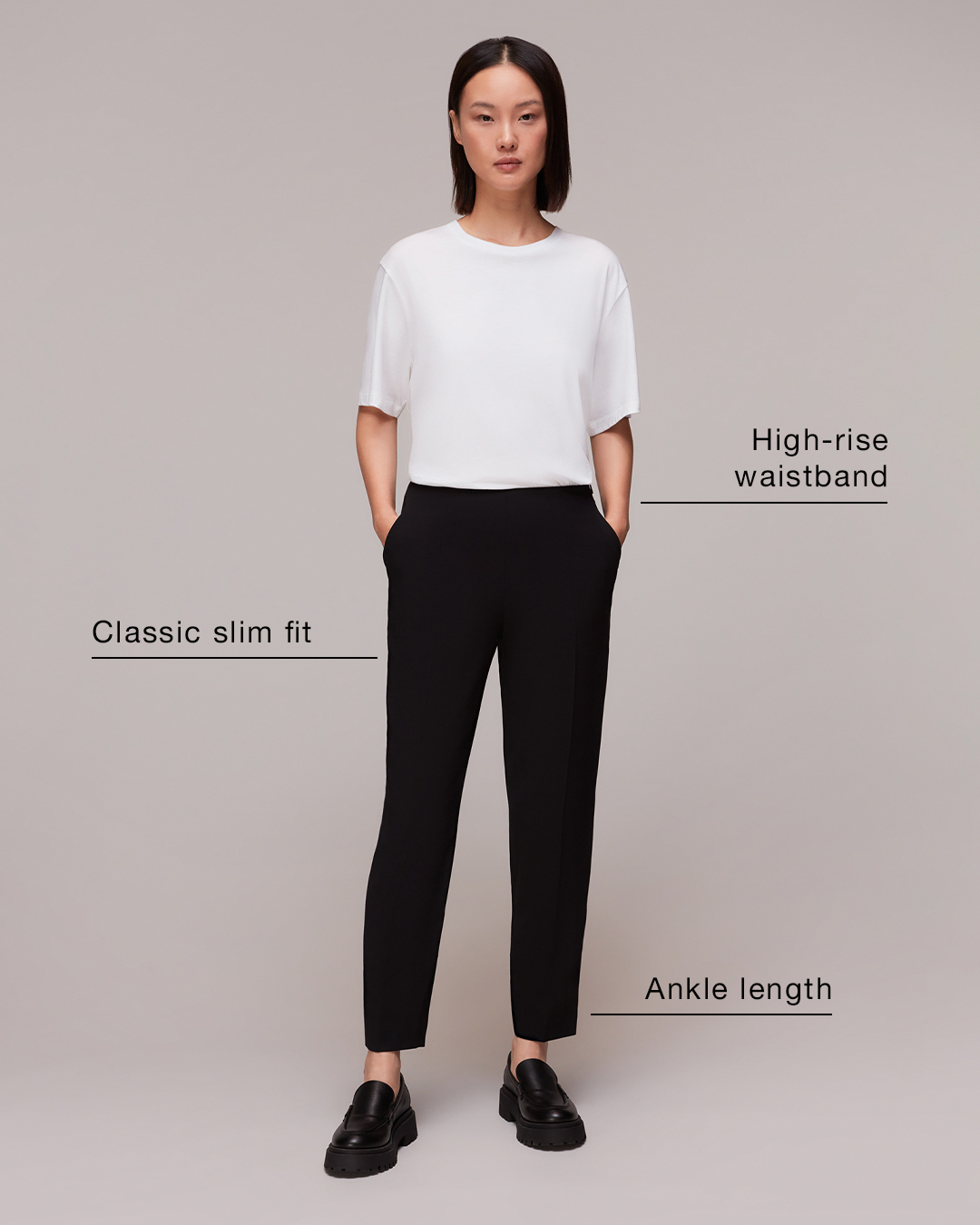 Uniqlo drape tapered sales ankle length pants