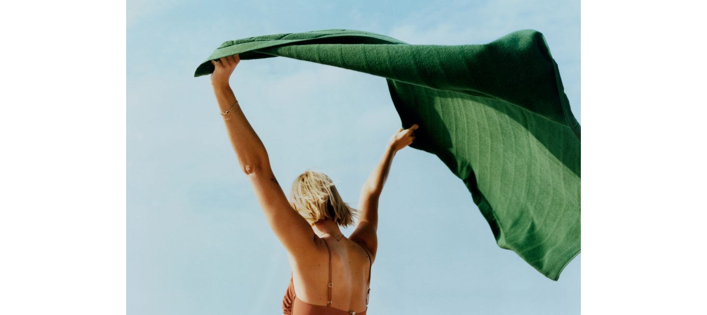 Blending comfort with on-trend shapes; see a warm rust bikini with a supportive underwire and complimentary briefs.