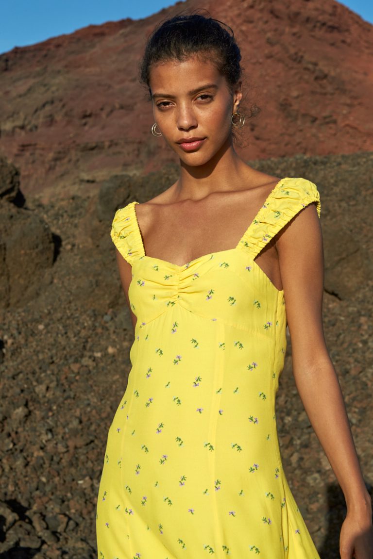 whistles art floral wrap dress