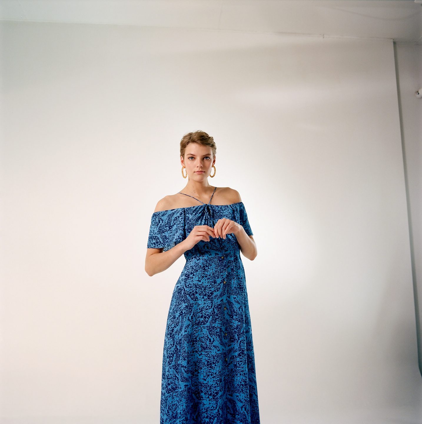 snakeskin silk dress
