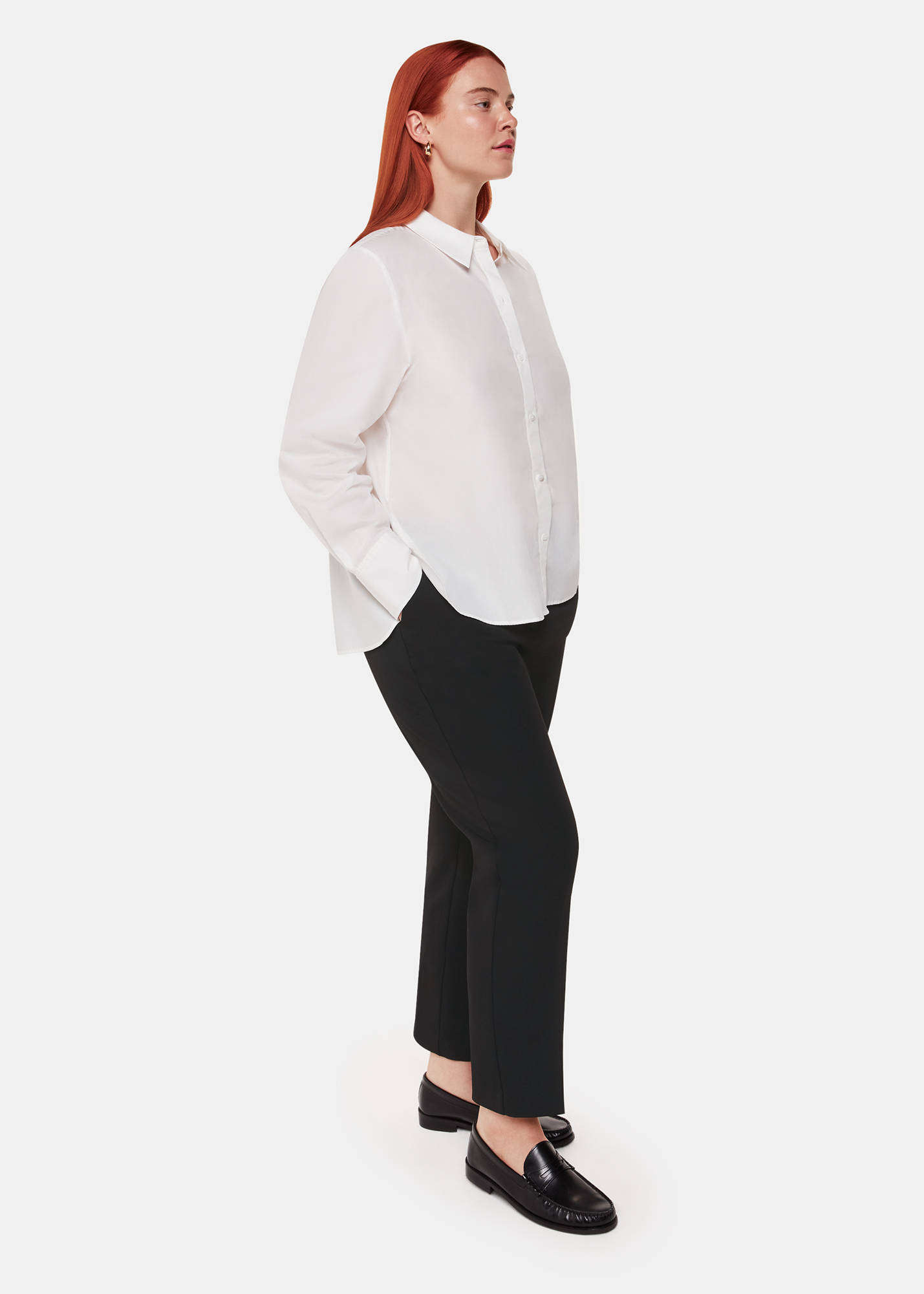 Whistles Women's Black Amelia Slim Cigarette Trouser Size 4