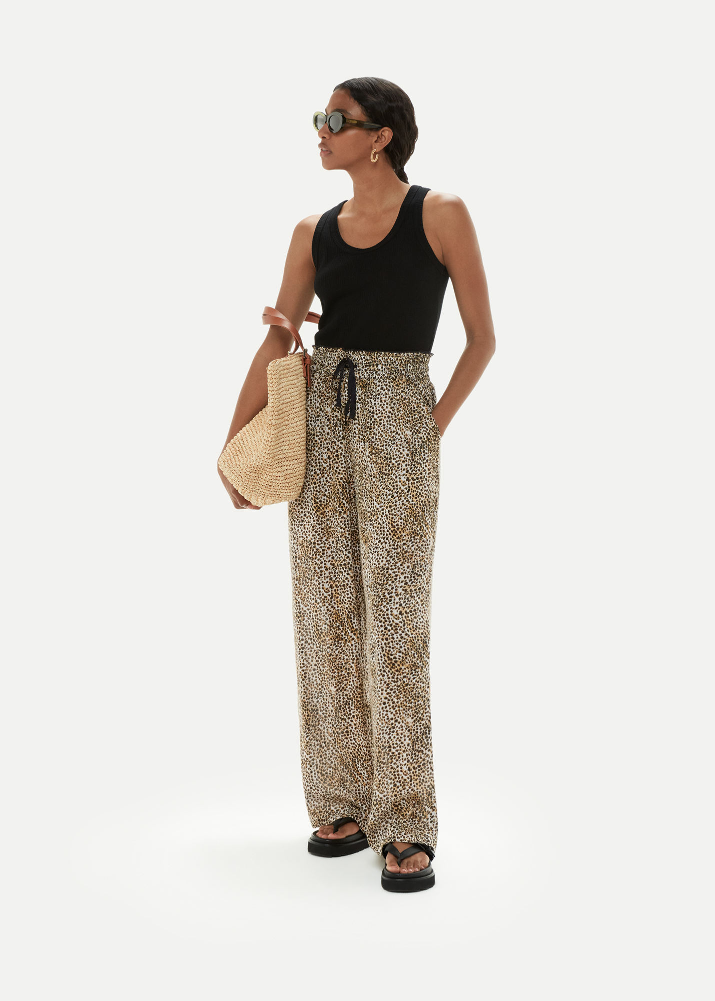 Whistles Women's Multicolour Petite Ink Spot Imogen Trouser Size 18