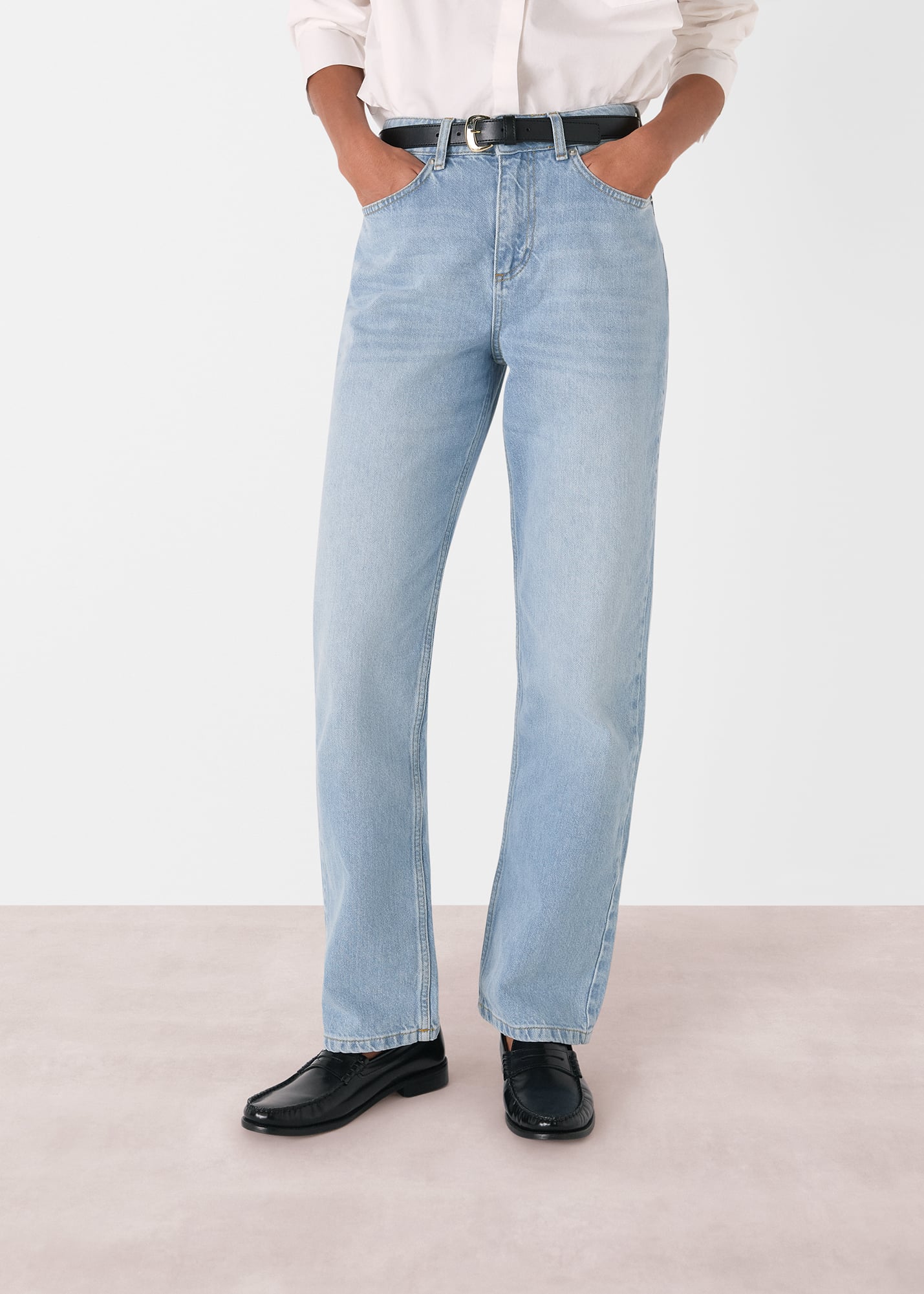 Whistles Women's Light Wash Authentic Column Leg Jean Size 34