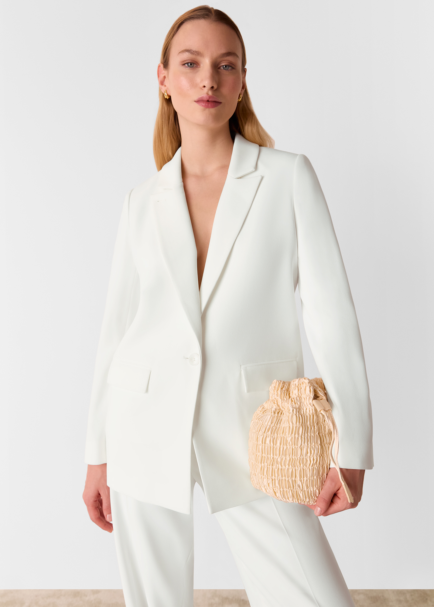 Whistles Women's Ivory/Multi Andie Wedding Blazer Size 8