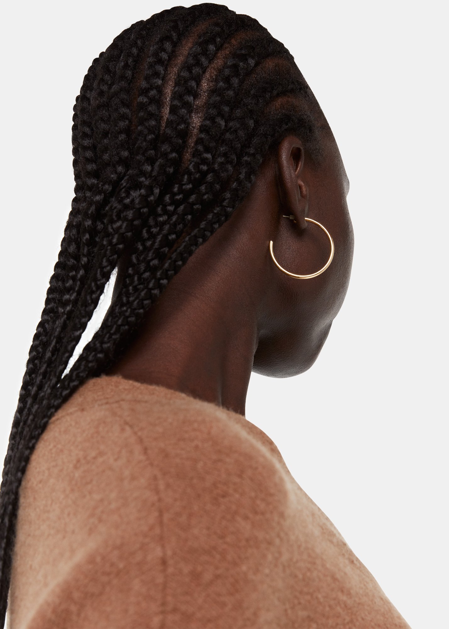 Whistles Women's Gold Large Classic Hoop Earring 