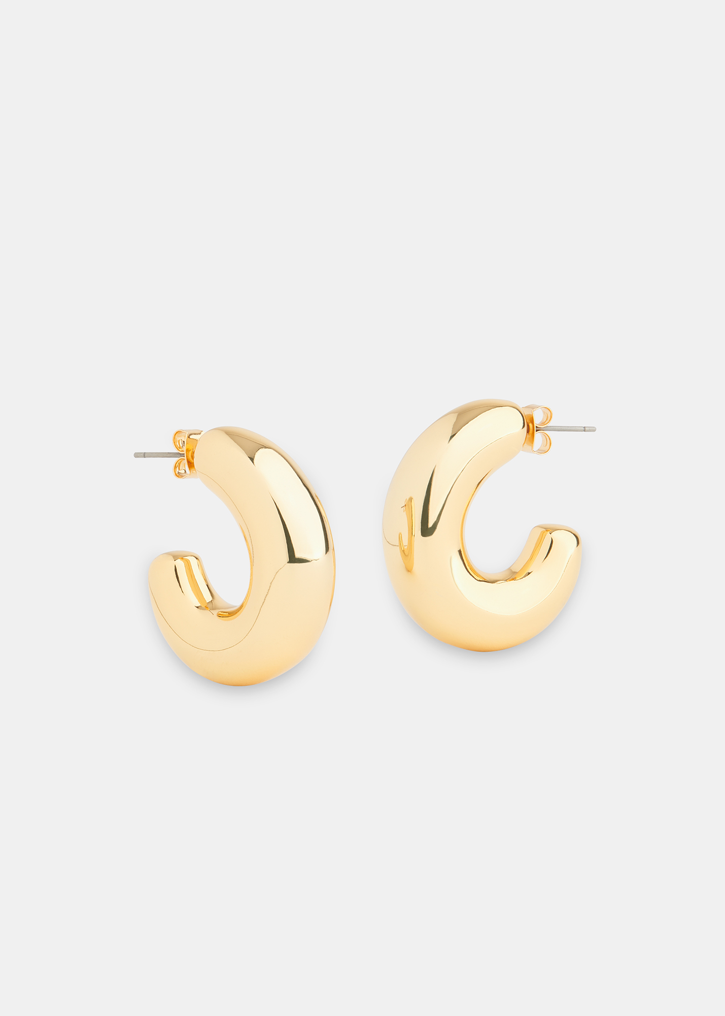 Whistles Women's Gold Bulbous Curved Hoop 