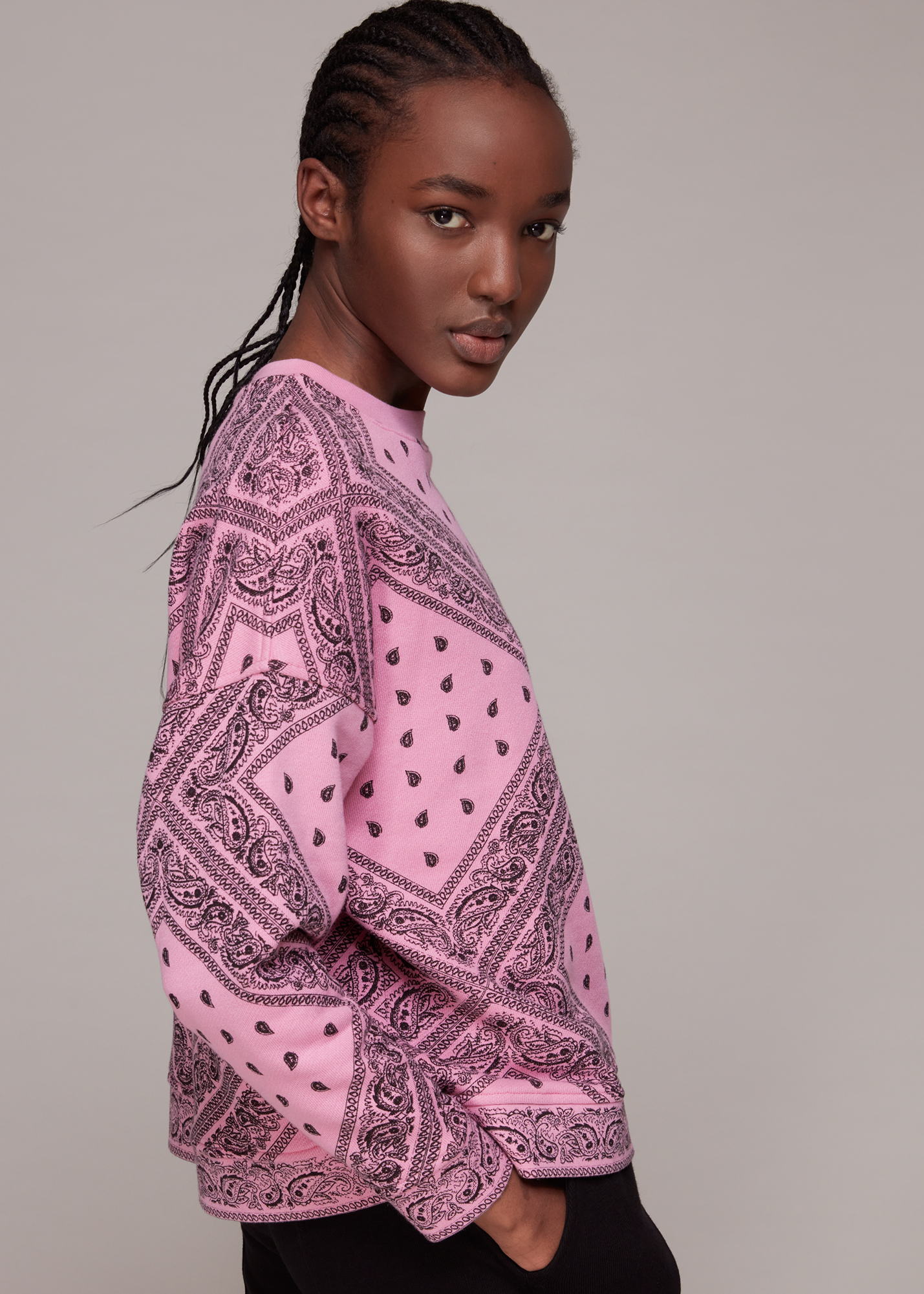 Whistles Women's Multicolour Bandana Printed Sweatshirt Size XS