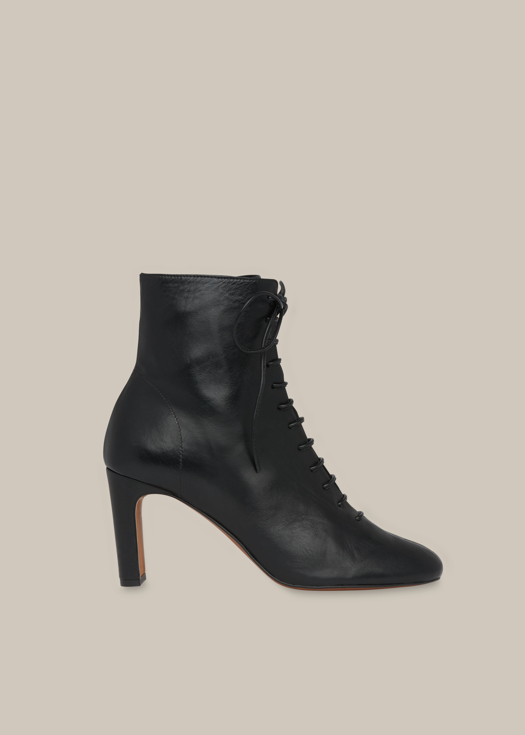 Whistles Women's Black Dahlia Lace Up Boot Size 40