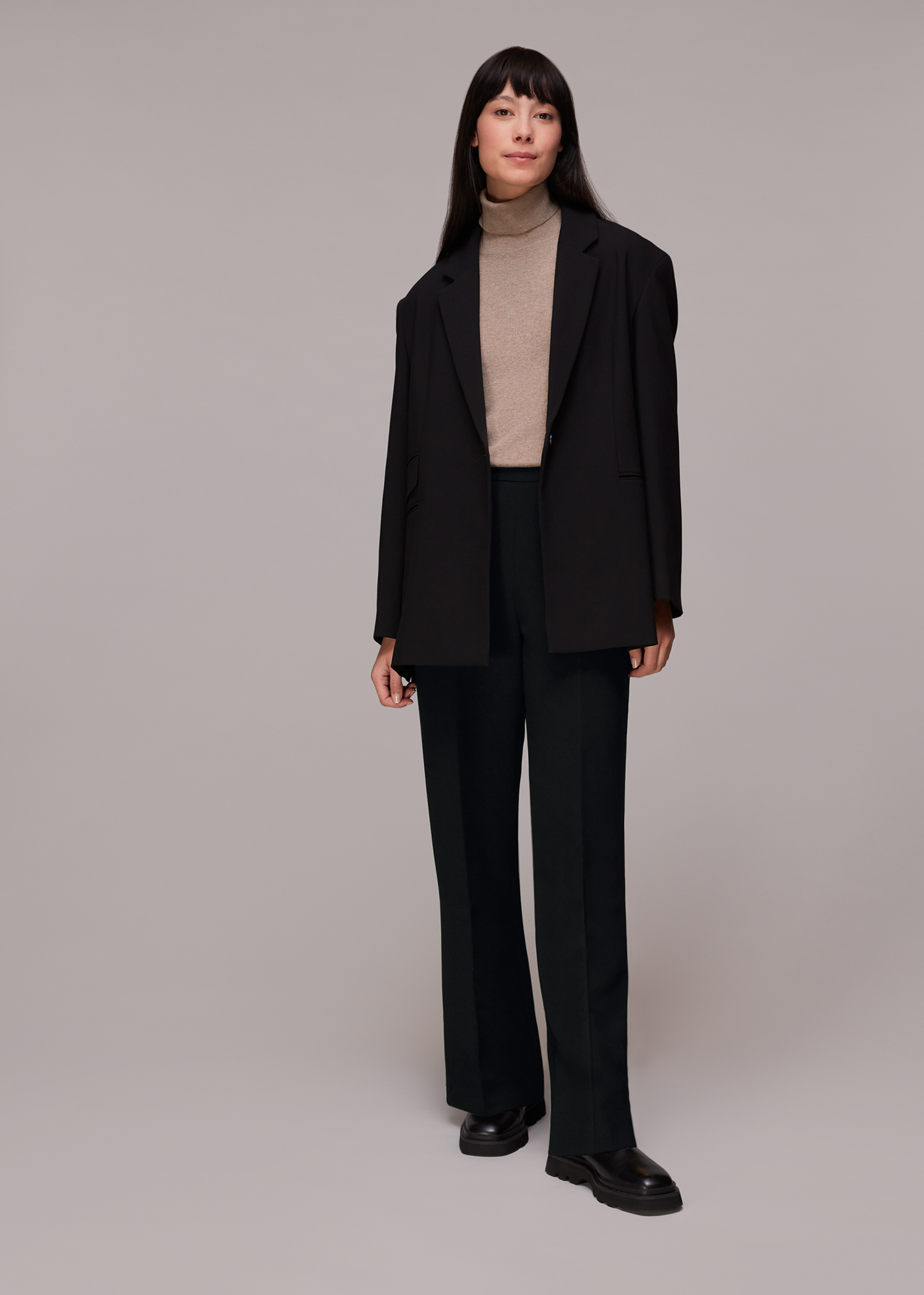 Whistles Women's Black Full Length Anna Trouser Size 10