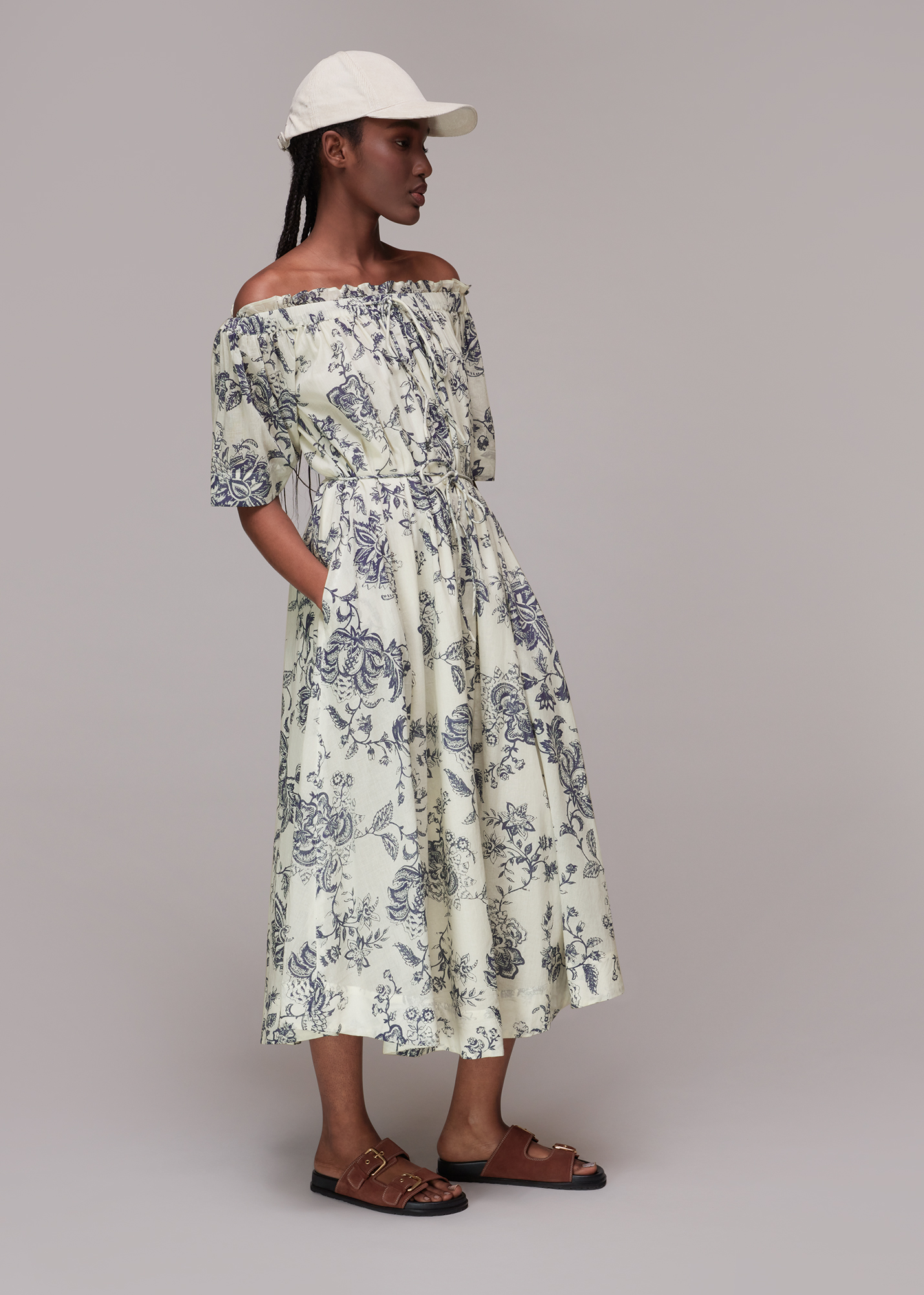Whistles Women's Blue/Multi Contemporary Floral Dress Size 6