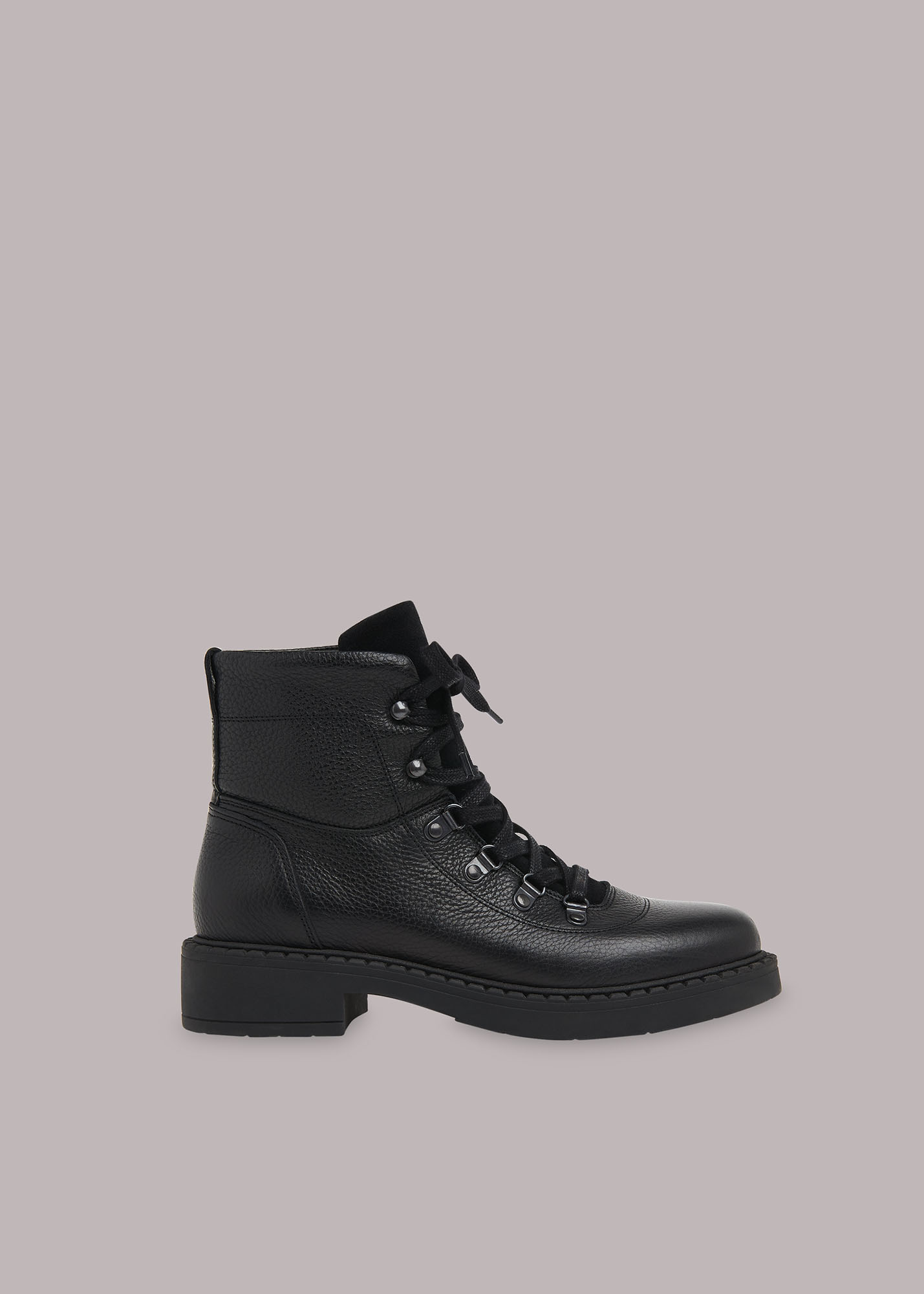 Whistles Women's Black Alvis Lace Up Boot Size 36