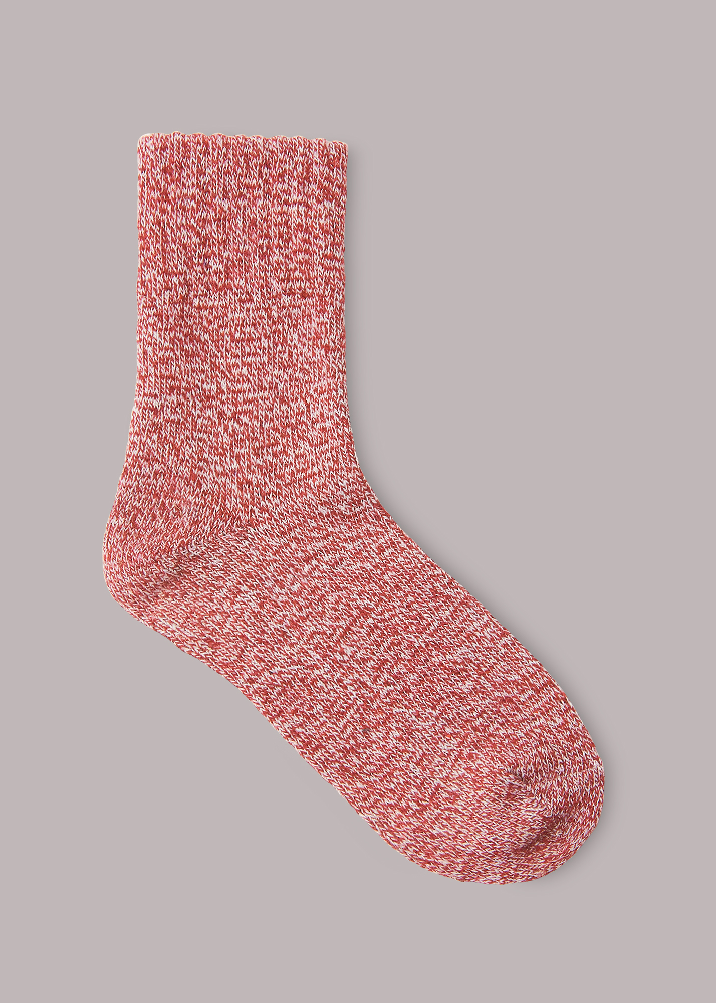 Whistles Women's Red Chunky Marl Socks 