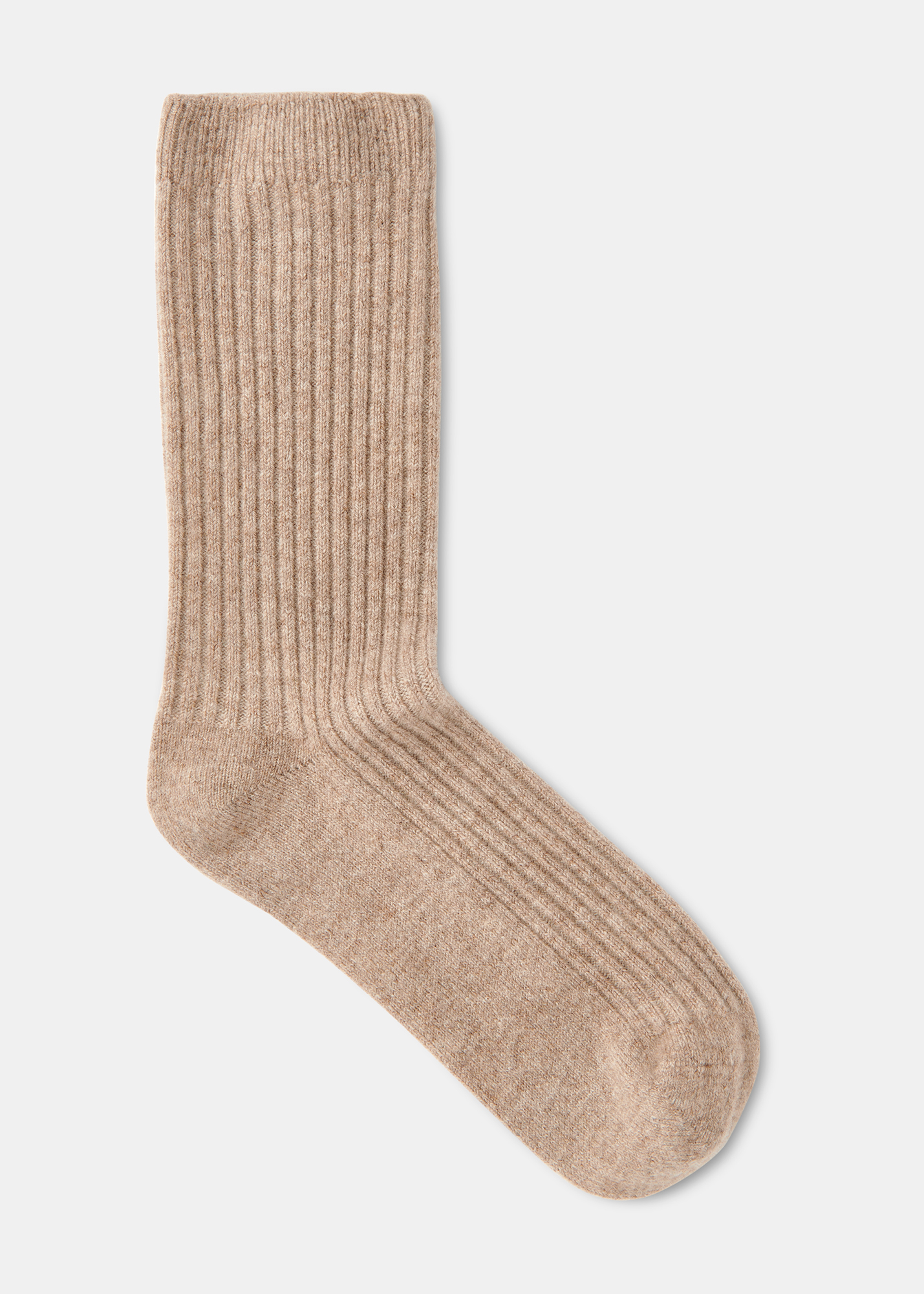 Whistles Women's Neutral Cashmere Ribbed Socks 