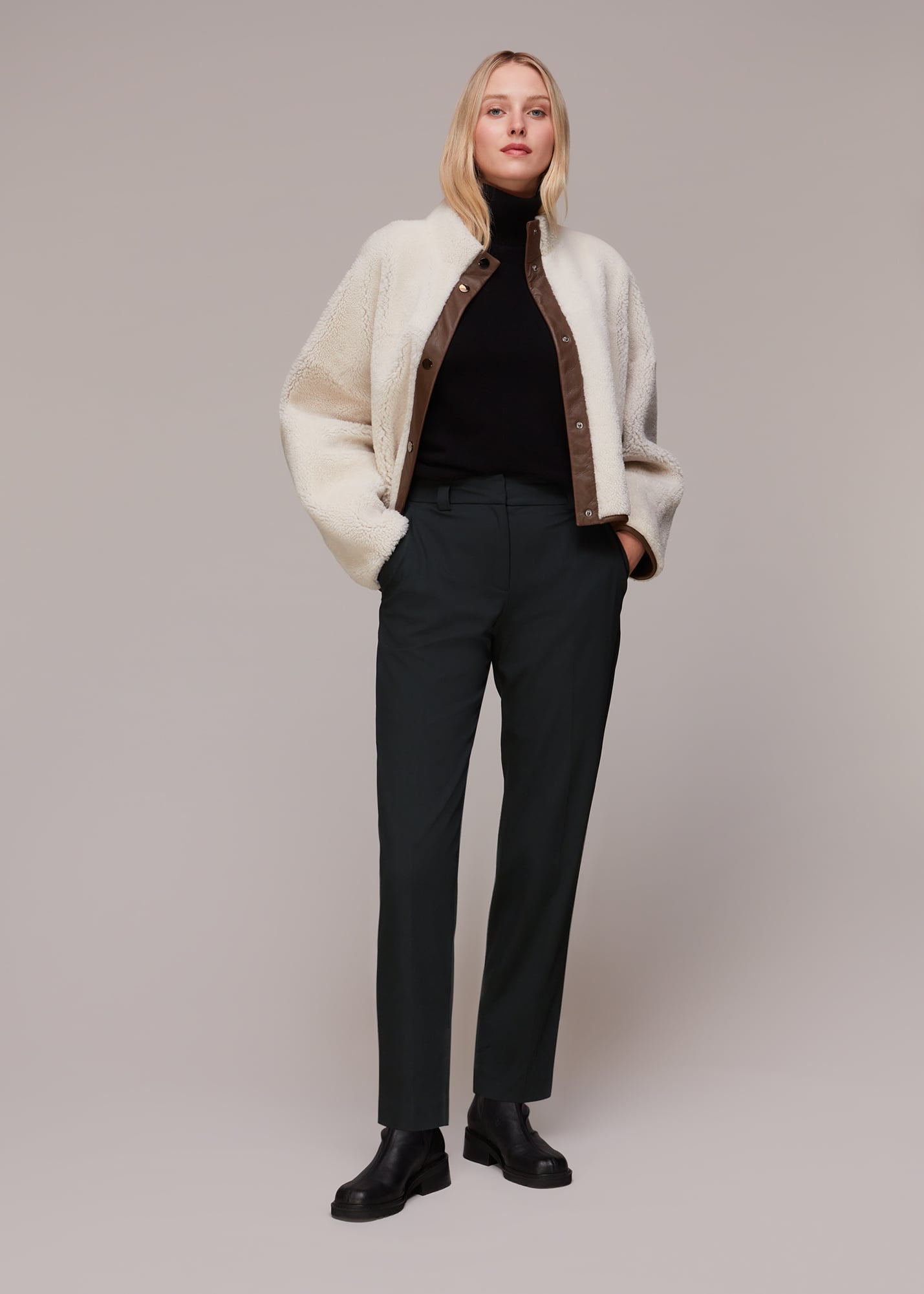 Whistles Women's Black Lucie Cigarette Trouser Size 4